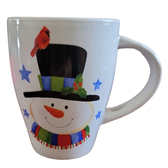 Kingsbridge International Other - Vtg Cup Mug Ceramic Snowman Cardinal Christmas Winter